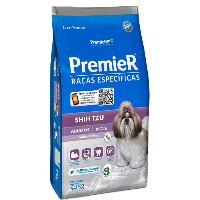 Ração Primier Raças Específicas Shih Tzu Adulto Frango 7,5kg