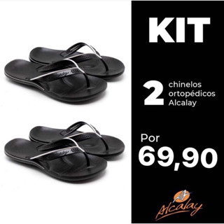 Kit Chinelo Masculinos Alcalay Ortopédico
