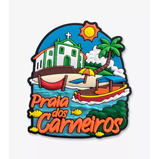 Ímã de geladeira emborrachado - Praia dos Carneiros/PE em Oferta na Shopee