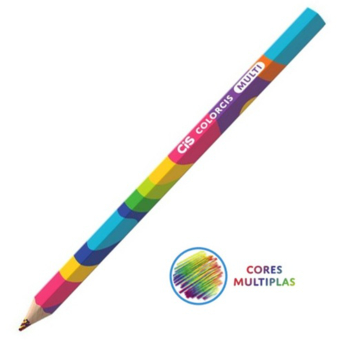 Detalhes do Lápis Cis Rainbow Arco-Íris Jumbo Super Macio MultiColor - Tom Pastel, Metálico ou Neon