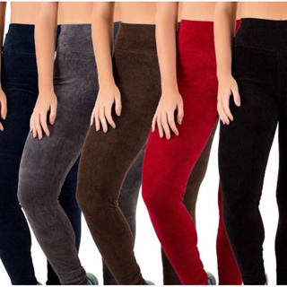 CALÇA LEGGING DE VELUDO (COTELÊ) em Oferta na Shopee