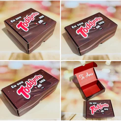 10 CAIXA PARA 4/6/8 DOCES LINHA TODDYNHO SEU 3618 3630 3642 ( DIA DOS NAMORADOS IDEIA ) OUTLET (CHOCO)