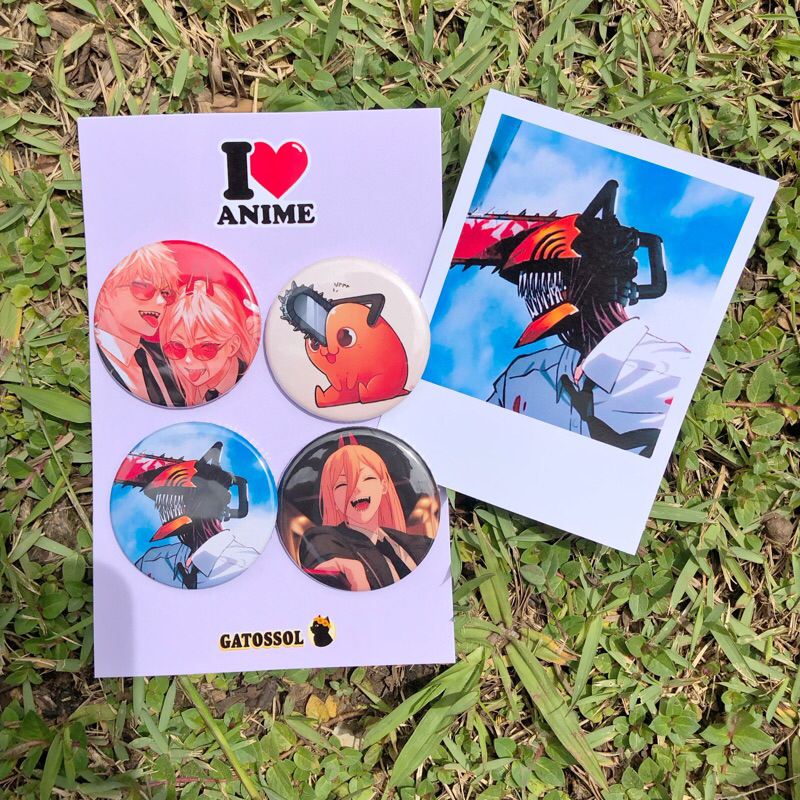 CHAINSAW MAN Bottons - ANIME 4,5 cm - Bottom/botton - Boton  - Broche alfinete - Boton - Button - Pin - Botum em Oferta na Shopee