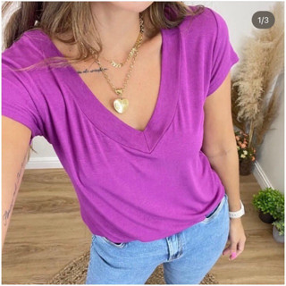 Blusa blusinha feminina podrinha manga curta viscolycra