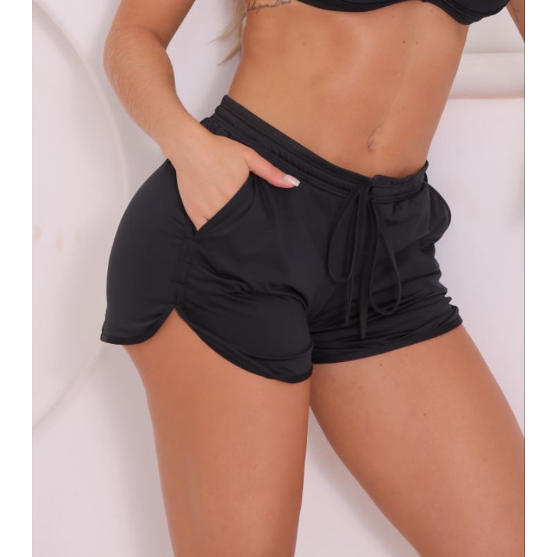 shorts bermuda feminino shortinho de praia piscina verão bermudinha fitness