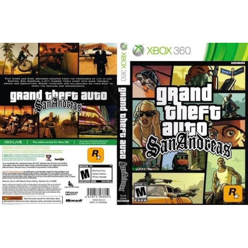 GTA V + GTA SAANDREAS kit com 2 jogos XBOX DESTRAVADO DESBLOQUEADO