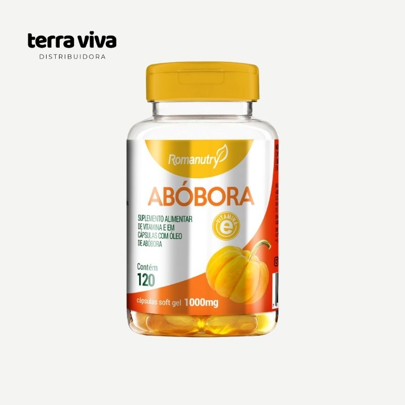 Óleo de Abóbora da Romanutry com 120 Cápsulas de 1000mg, PRENSADO A FRIO! envio rápido.