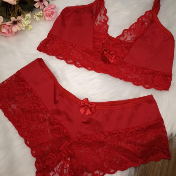 Conjunto Sem Bojo Iza Sutia e Calcinha Meia Calesson Rendado Lingerie em Oferta na Shopee