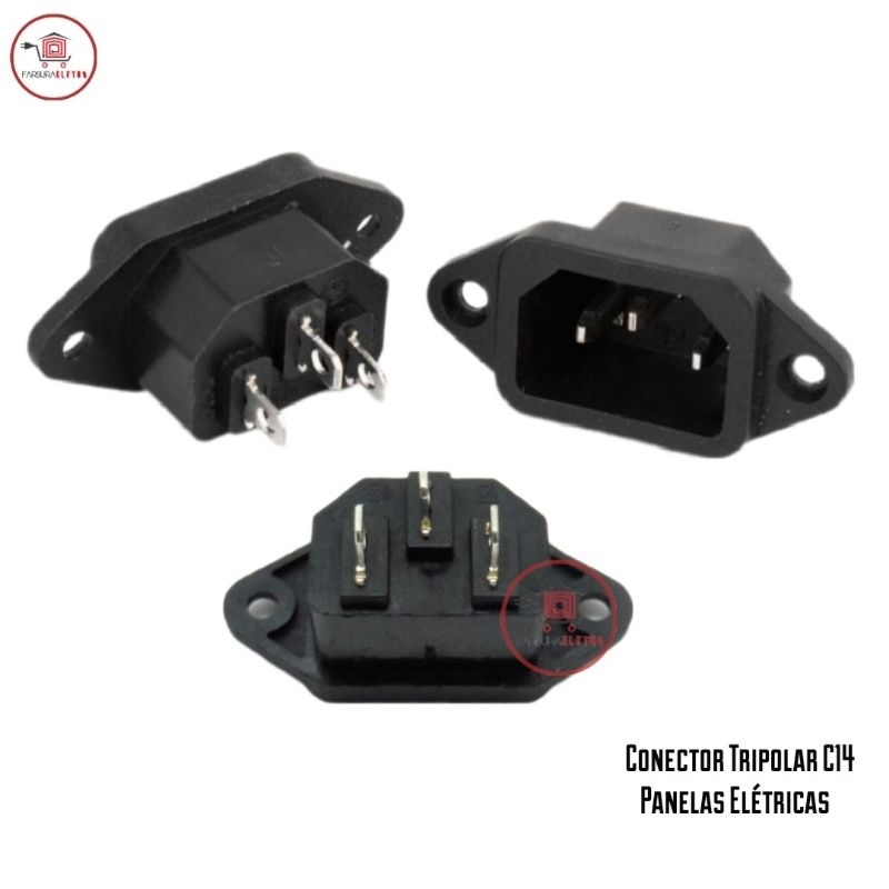 Conector Tomada 3 Pinos para Panela Elétrica de Arroz NKS Universal