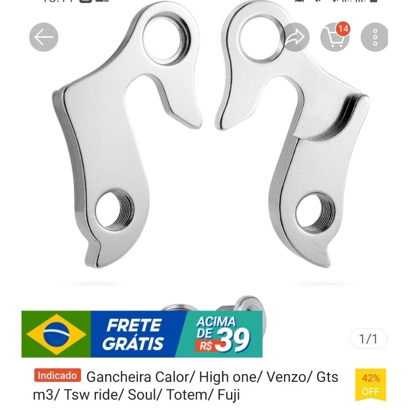 gancheira universal para bike bicicleta MTB