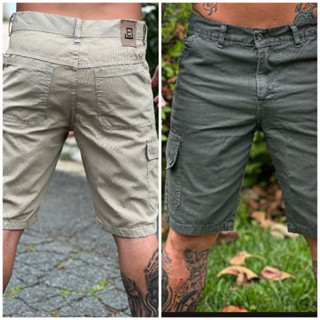 KITS 2 BERMUDAS CARGO MASCULINA DE SARJA
