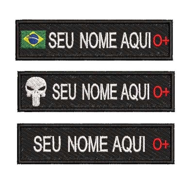 Tarjeta de identificação patch cadarço bordado tarja com nome