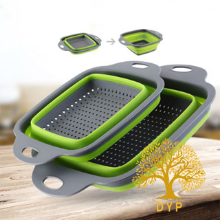 Escorredor Dobrável Retratil de Silicone Macarrão Massa Legumes Saladas e Frutas de Cozinh...