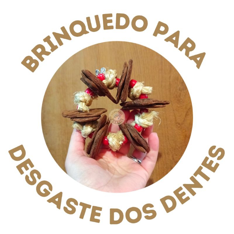 Brinquedo círculo com nozinhos para desgaste dos dentes de roedores e lagomorfos em Oferta na Shopee