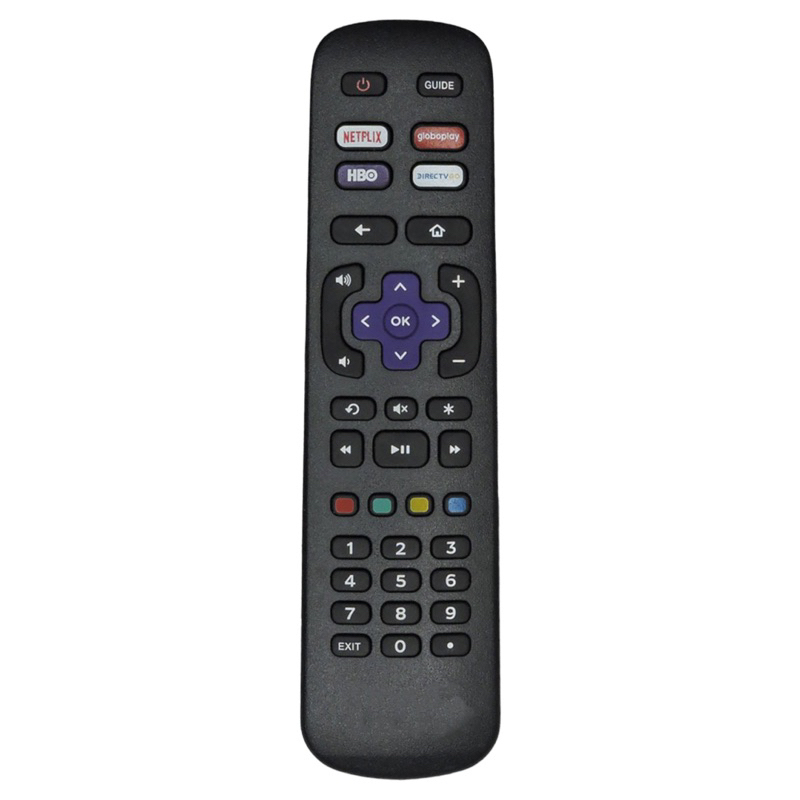 Controle Remoto Tv Smart Semp Roku / TCL Smart Roku Rc720 / 32rs520 com teclas Netflix / HBO - 9185