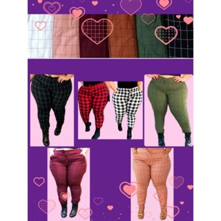 calça pluz listrada feminina
