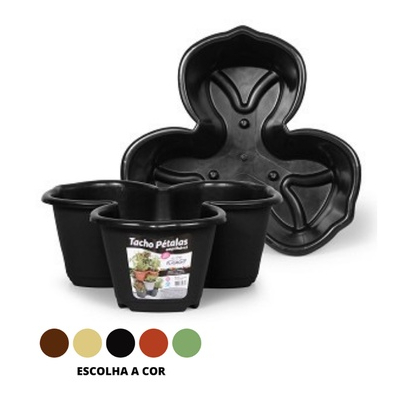 Kit 10 Vasos Pétalas 4 Litros Empilhável Mini Horta Jardim Plantio Plantas Artificias e De...