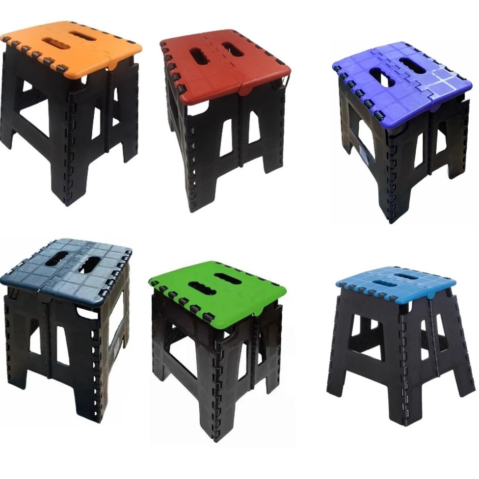 Kit 6 Banquetas Dobravel Plástico Multiuso Banquinho Promoção