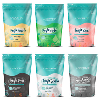 Argila Labotrat 100g (Rosa, Amarela, Branca, Verde, Cinza, Vermelha, Roxa, Preta, Blend de Argilas)