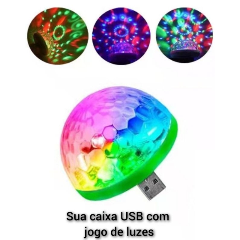 Globo Jogo de luzes USB para caixa de som ou Mini System