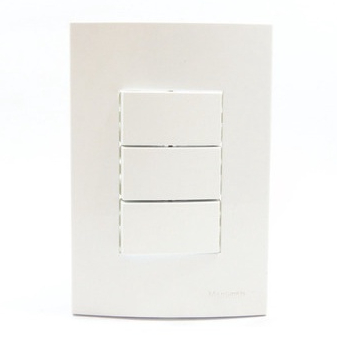 Conjunto 4x2 Interruptor 3 Teclas Para Ligação Paralelo Sleek Margirius