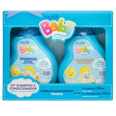 Kit Shampoo + Condicionador 100ml Muriel Baby Menino