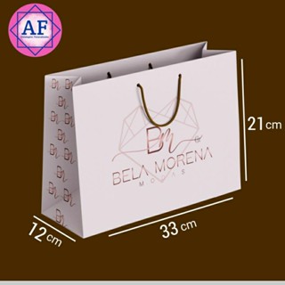 ( 30 unid) GG Sacola de Papel Personalizadas.( C33XA21XL12cm)