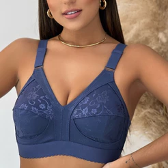 Sutiã Plus Size Reforçado Com Pala Cetinete Sem bojo Sem Aro Alta Sustentação Modelador Feminino