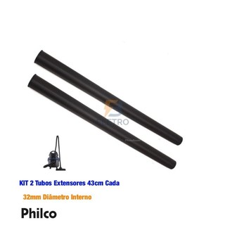 2 Tubos Extensores para Aspirador de Pó Philco Pas10 com 43cm cada Tubo