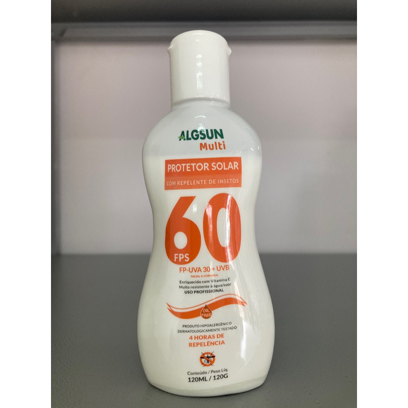 Protetor Solar Profissional Com Repelente Fps 60 1/3 Uva 120 ml