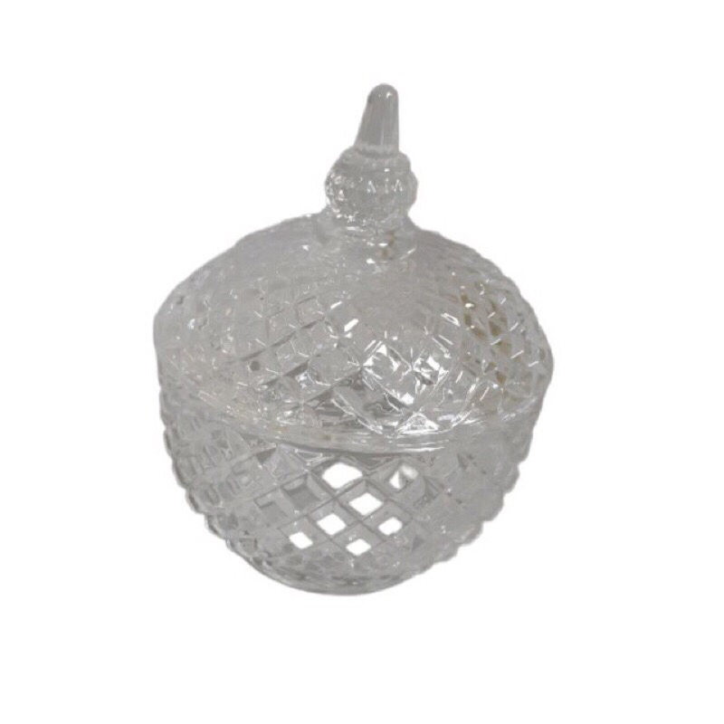 Mini Bomboniere Baleiro Redonda Vidro Trabalhado