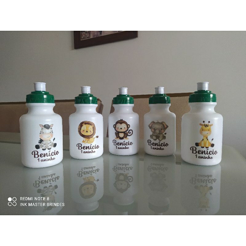 Kit C/ 65 Squeeze 300 ml Personalizada, Garrafinha Plástica
