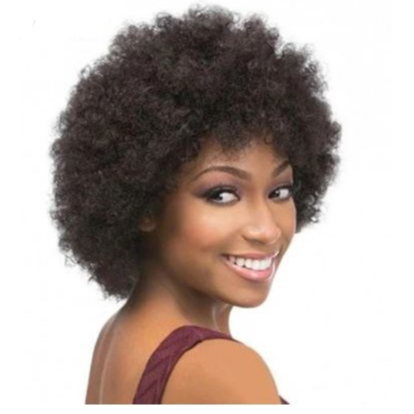 Peruca Crespa Afro Bio Organica Preta