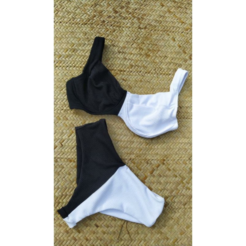 conjunto de biquini bicolor  plus size fio duplo ( escolha sua cor)