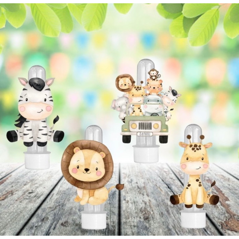30 tubete 3d personalizado Safari aquarela em Oferta na Shopee