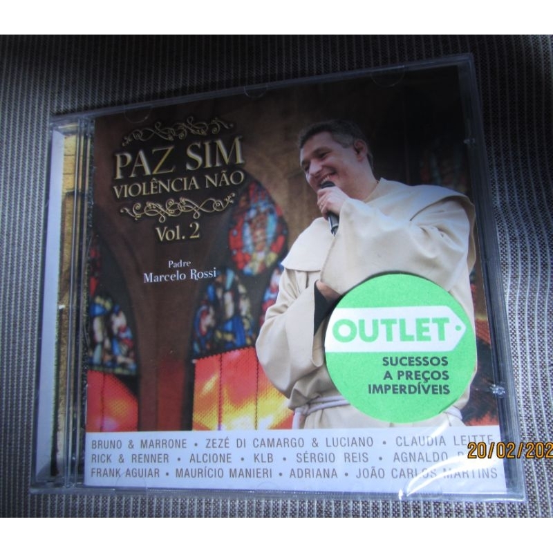 padre Marcelo Rossi paz sim violência não vol. 2 - CD novo lacrado