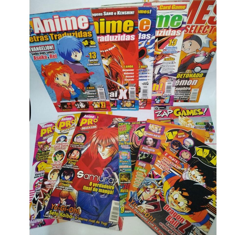 Lote 12 Revista de anime e mangá - Comix Anime Pro e Games / Dragon Ball  Naruto Hulk Animatrix antiga Batman yu gi oh clamp | Shopee Brasil