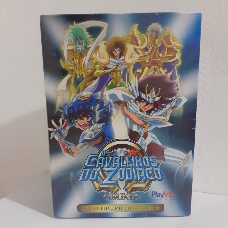 Box Dvd Os Cavaleiros do Zodíaco Ômega - 2° Temporada Box 3 - Raro Original Lacrado Saint Seiya Coleção PlayArte Anime novo