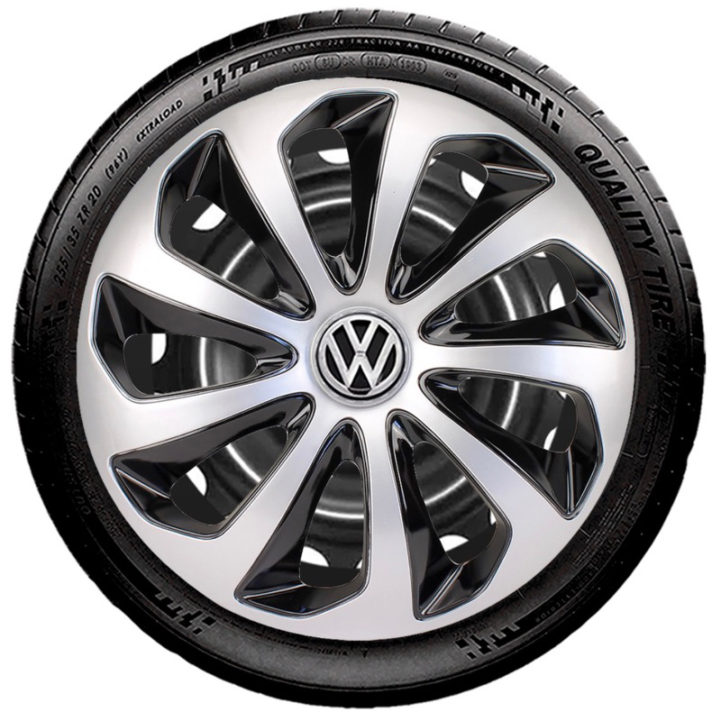 Jogo Conjunto 4 Calotas Aro 14 Volkswagen Gol Golf Parati Polo Saveiro Voyage Virtus Fox