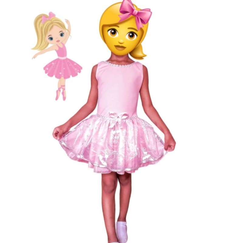 Fantasia Princesa Bailarina Rosa Infantil Menina Promoção Vestido Bailarina