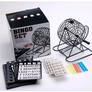 Jogo de Bingo Profissional de Ferro Completo Durável Portátil Reutilizável Globo Giratório Metal
