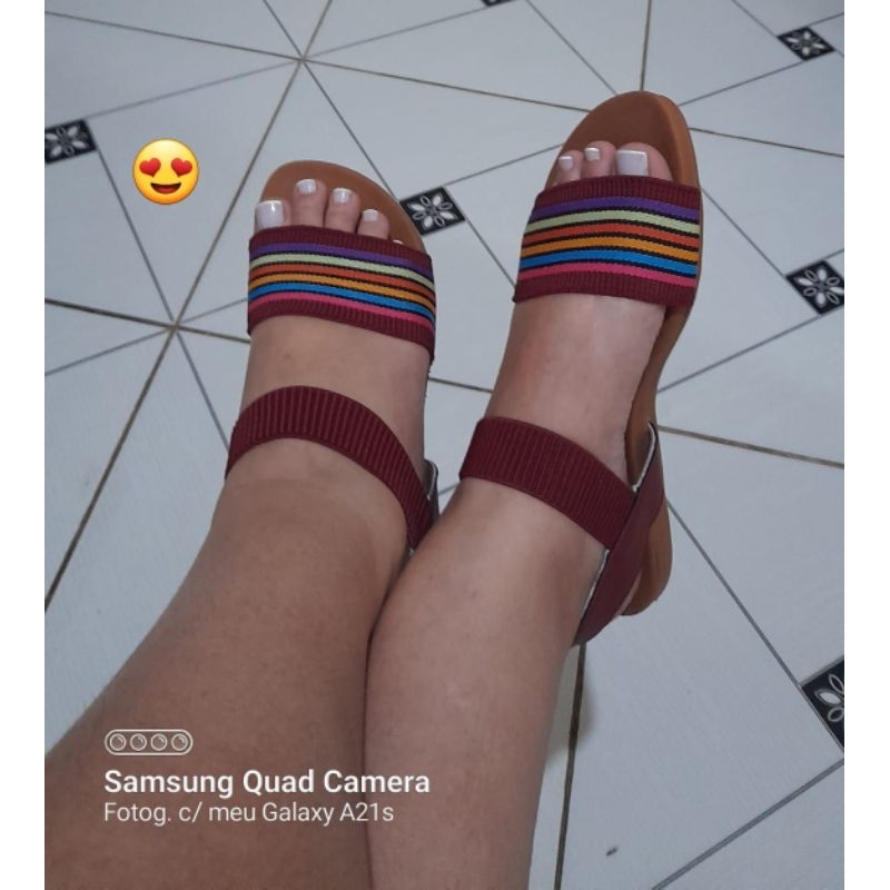 sandálias ortopédica muito confortável de elástico