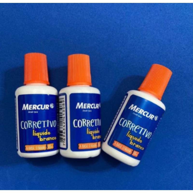 kit com  3 Corretivo Líquido Mercur 18ml l Ótima cobertura
