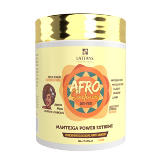 Manteiga Power Extreme Finalizadora Para Cabelos Cacheados e Crespos Afro Excelência Lattans 500g em Oferta na Shopee
