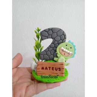 vela personalizada Dino baby.