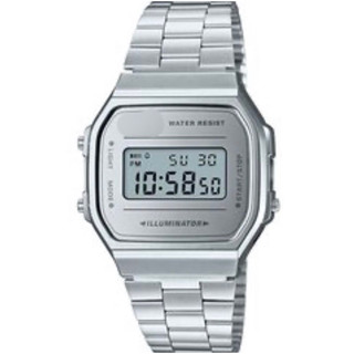 Relógio Cássio Retrô PRATA/BRANCO Wr Digital Led Unissex Eletronic Vintage