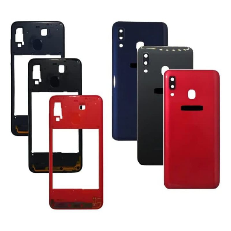 kit Aro lateral + tampa traseira com lente galaxy A20 A205