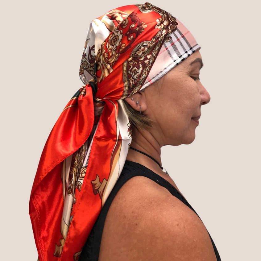 Lenço Cetim Amarração 90x90 Para Blusa Cabeça Ou Acessórios