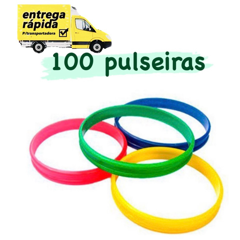 kit 10 a 100 Pulseiras Infantis Diversas Cores para Lembrancinhas e Sacolinhas Surpresa em Oferta na Shopee