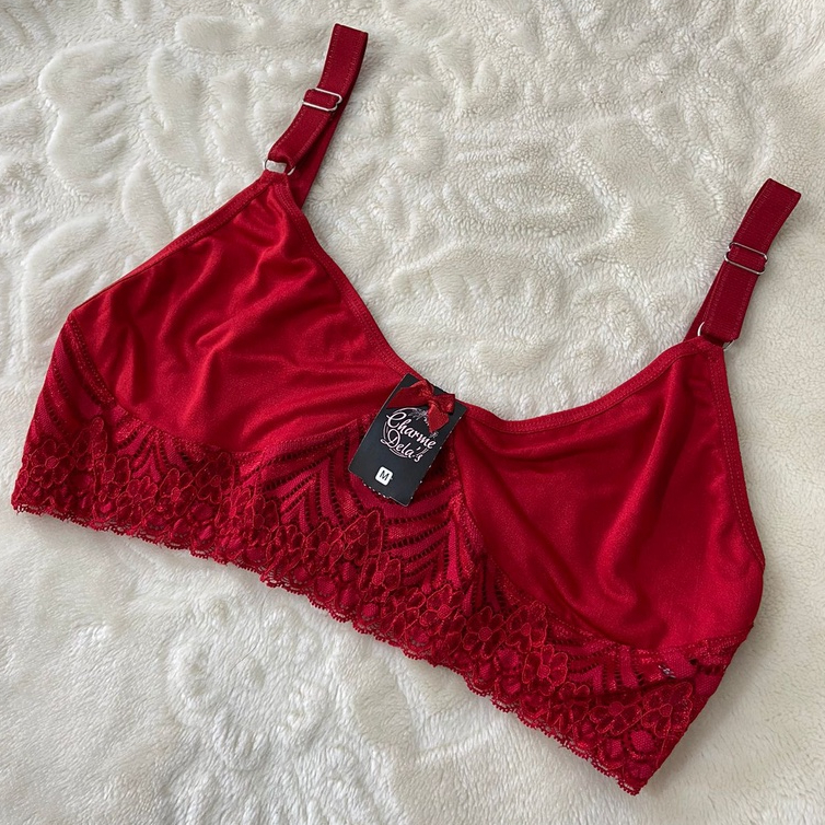 Sutia Com Renda Sem Bojo Alça Larga Conforto Charme Soutien em Oferta na Shopee
